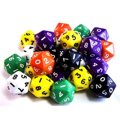 RPG Dice D20 22 mm Terning - 1 stk Tilfeldig farge